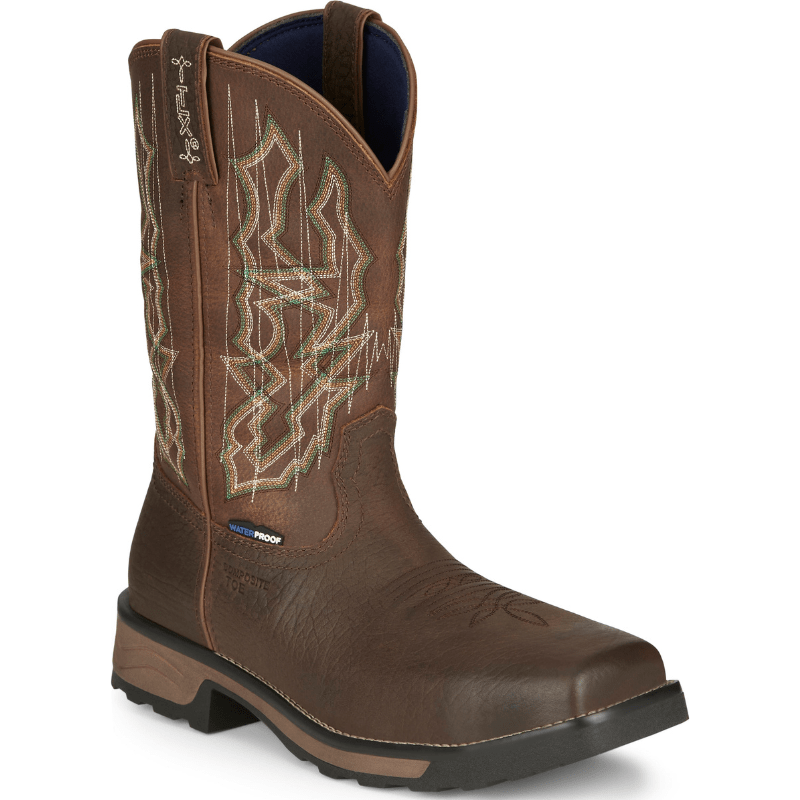 Tony Lama Men's Anchor Hickory Brown Waterproof Composite Toe