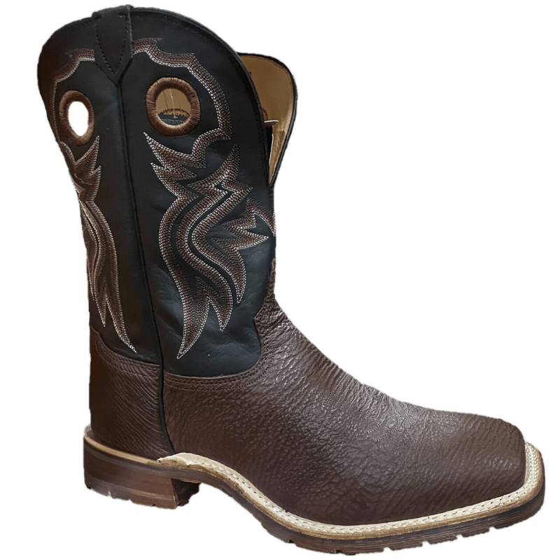 Tony Lama Men's Black Wide Square Toe Western Boots EP6096