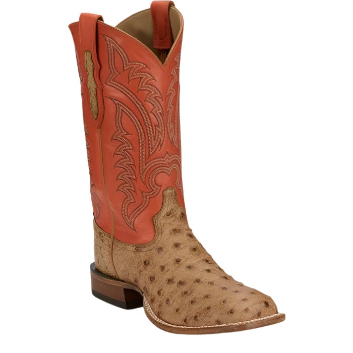 Tony Lama オーストリッチ ウェスタン ブーツ 9inch Tony Lama Men's Damilano Umber Full Quill Ostrich Western Boot