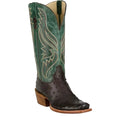 TONY LAMA Boots Tony Lama Women's Chocolate Brown Zaire Full Quill Ostrich Exotic Boots SA6114