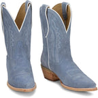 TONY LAMA Boots Tony Lama Women's Cornflower Blue Lea 9" Suede Western Booties DR3261