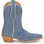 TONY LAMA Boots Tony Lama Women's Cornflower Blue Lea 9" Suede Western Booties DR3261
