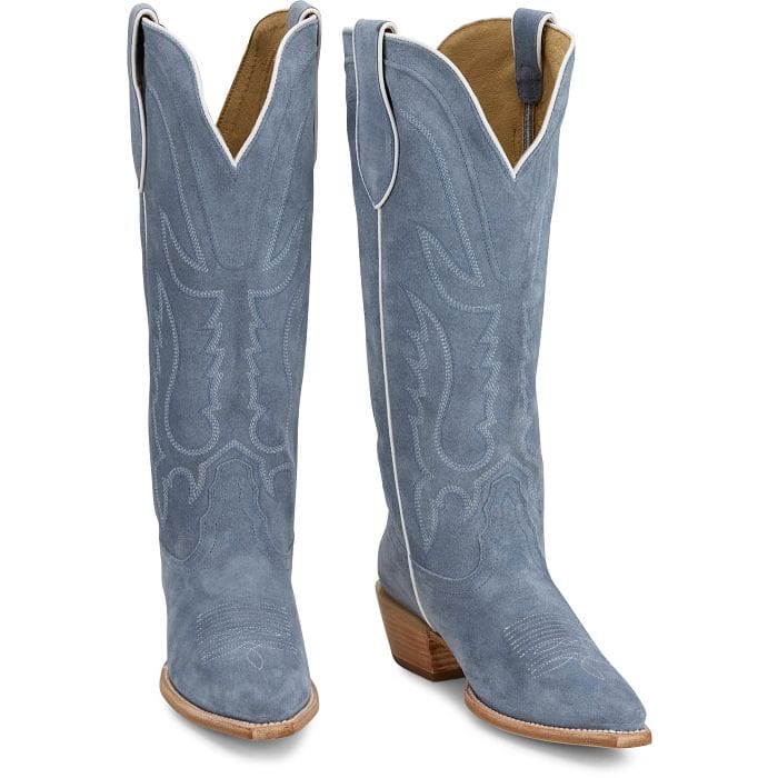 TONY LAMA Boots Tony Lama Women's Cornflower Blue Liz Suede Western Boots DR4261