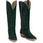 TONY LAMA Boots Tony Lama Women's Emerald Green Liz Suede Western Boots DR4262