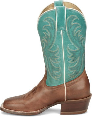 Tony Lama Boots Tony Lama Women's Rowena Caramel Square Toe Western Cowgirl Boots SA2101