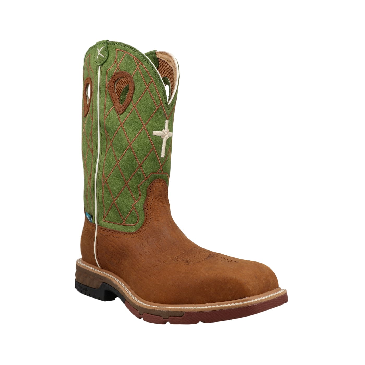 Twisted X Men's Carmel Cafe & Green Comp Toe Western Work Boot
