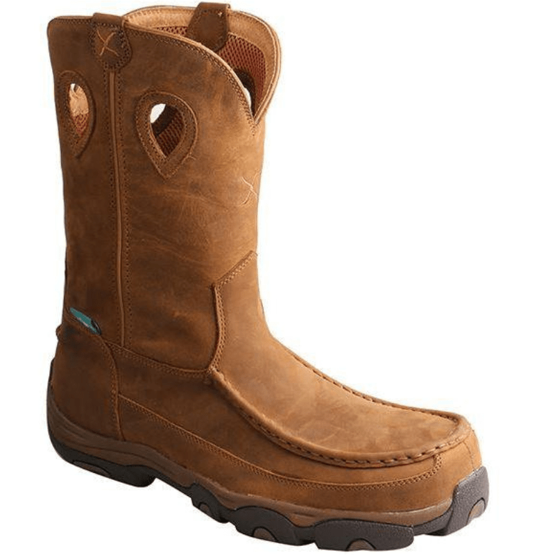 TWISTED X BOOTS Boots Twisted X Men's Distressed Saddle Tan Waterproof Hiker Boots MHKBW01