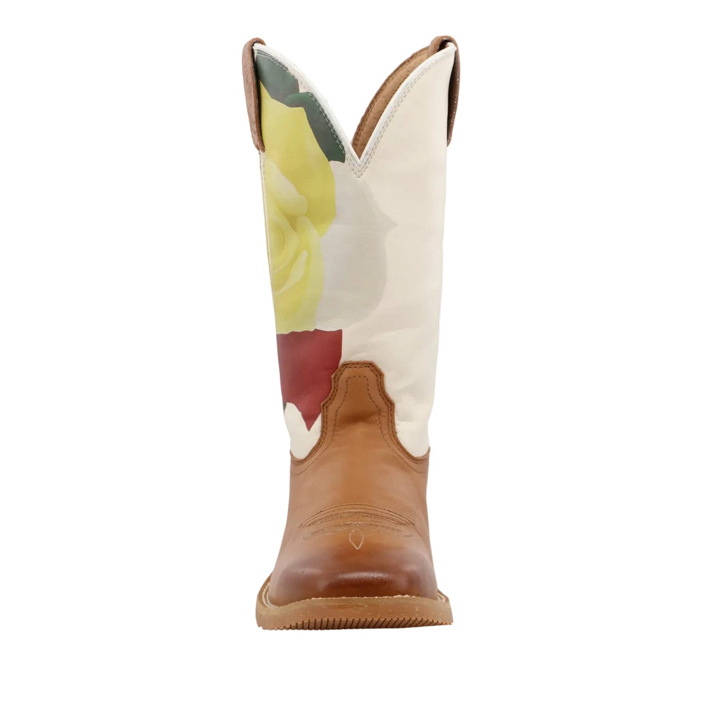 TWISTED X BOOTS Boots Twisted X Women's Indian Tan & Yellow Rose Tech X Western Boots WXTR003