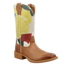TWISTED X BOOTS Boots Twisted X Women's Indian Tan & Yellow Rose Tech X Western Boots WXTR003