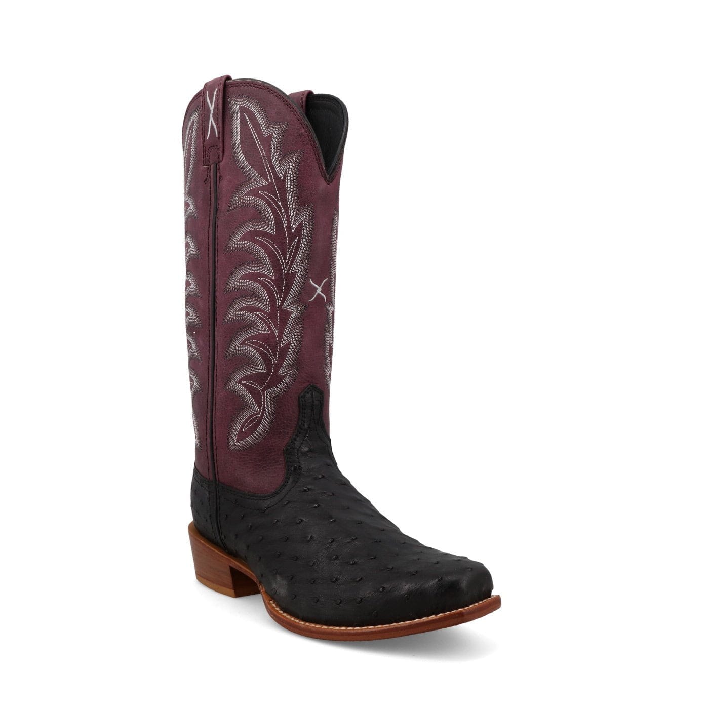 Twisted X Women's Reserve Black Ostrich & Purple Potion Exotic