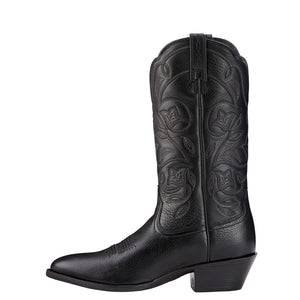 ARIAT INTERNATIONAL, INC. Boots Ariat Women's Heritage Black Deertan R Toe Western Cowgirl Boots 10001037