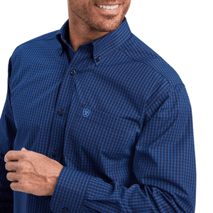 ARIAT INTERNATIONAL, INC. Shirts Ariat Men's Pro Series Nelson Maritime Blue Classic Fit Shirt 10041548