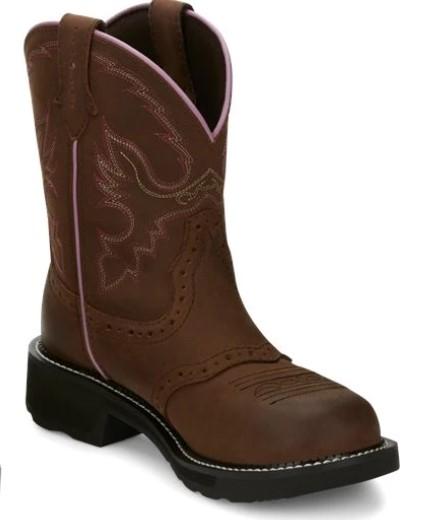 justin boots ladies ウエスタンブーツ　24cm Justin Women's Gypsy Wanette Waterproof Brown Steel Toe Work Boots