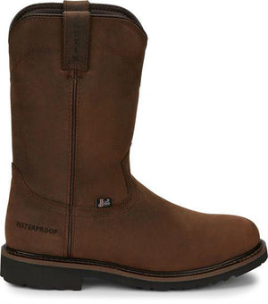 Justin Work Boots Justin Men's Drywall Whiskey Brown Waterproof Work Boots SE4960