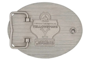 MONTANA SILVERSMITHS Buckle Montana Silversmiths Yellowstone Y Squared Up Oval Belt Buckle A912YEL