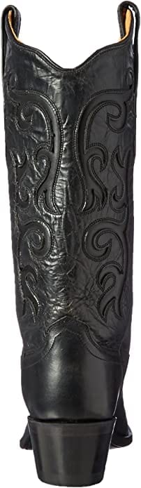 OLD WEST COWBOY BOOT CO. Boots Old West Women's Black Leather Snip Toe Western Boots LF1579