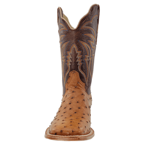 R WATSON BOOTS Boots R. Watson Men's Antique Saddle Full Quill Ostrich Western Boots RW4506-2
