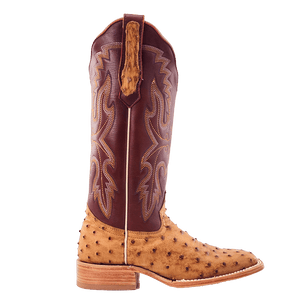 R WATSON BOOTS Boots R. Watson Women's Saddle Bruciato Full Quill Ostrich Western Boots RWL4304