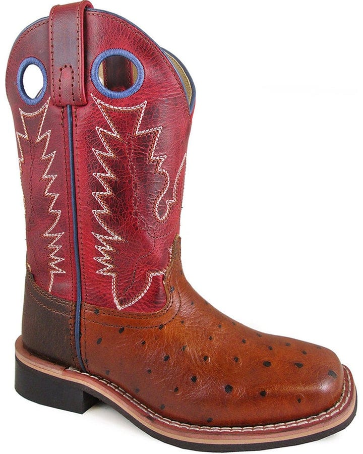 Smoky Mt Boots Boots Smoky Mountain Kids Cheyenne Cognac/Red Western Boots 3752C