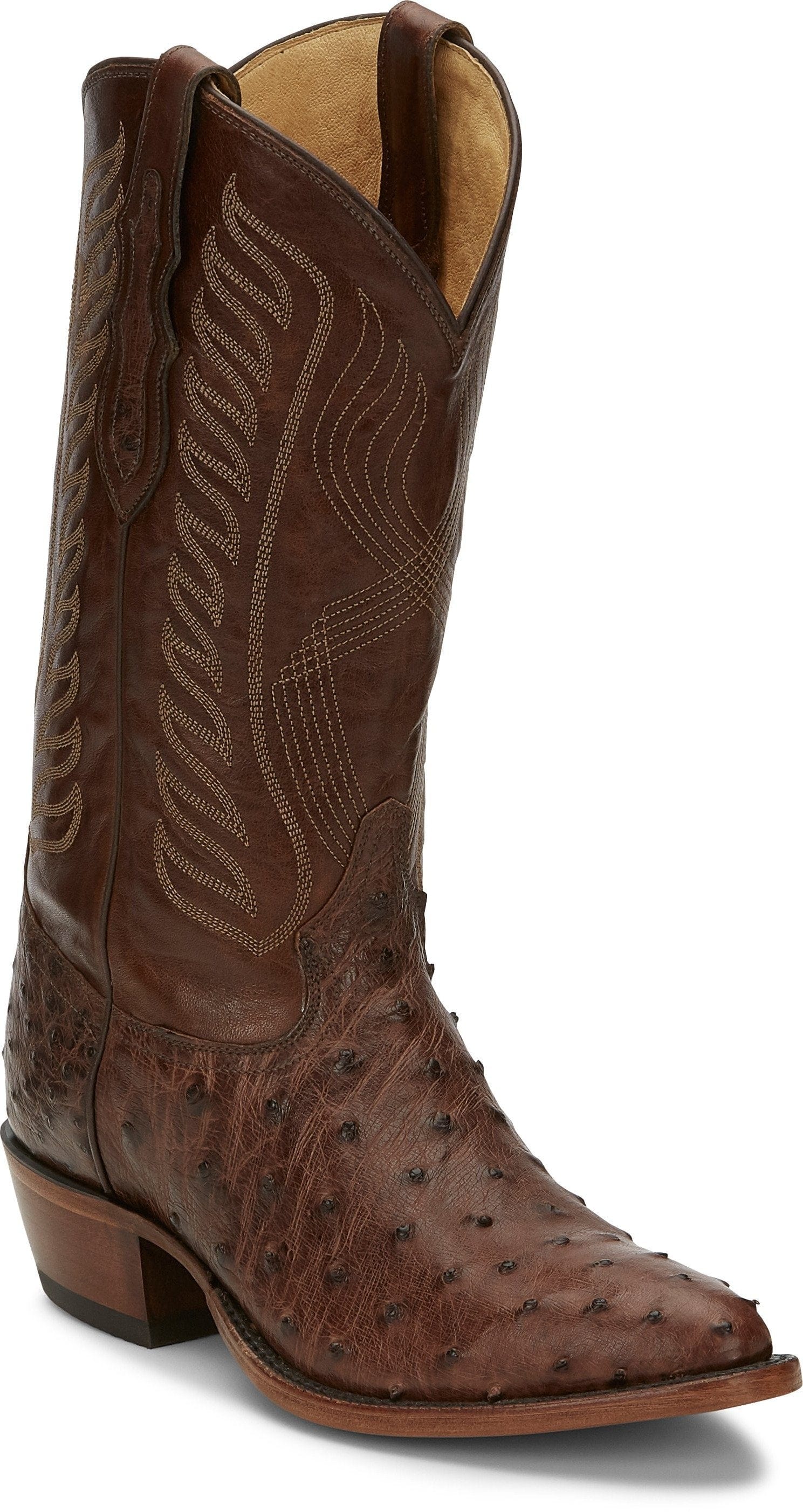 Tony Lama chocolate wing tip 4 quilt pattern ostrich size 8 1/2 . Used Tony Lama Men main image 3
