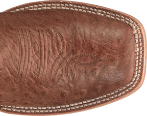 TONY LAMA Boots Tony Lama Men's Alamosa Brown Smooth Ostrich Western Boots SA6102
