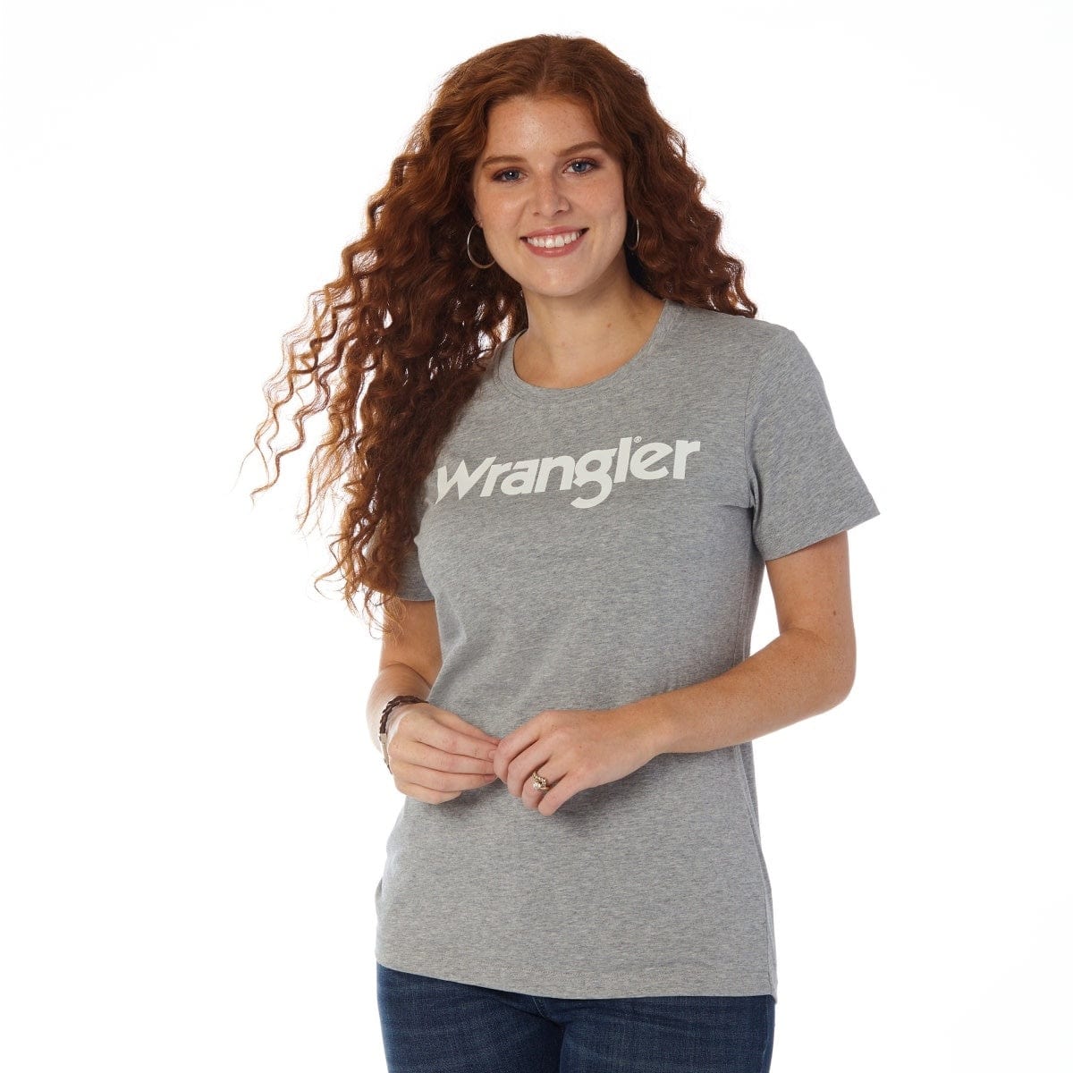 WRANGLER JEANS Shirts Wrangler Women's Grey Logo Tee LWK005H