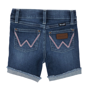 WRANGLER Shorts Wrangler Girls Cuffed Raw Hem Denim Shorts 09GWHUE