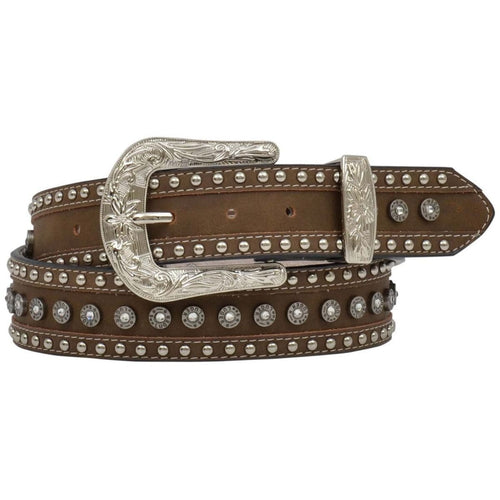 3-D DESIGNS Accessories Angel Ranch Women's Brown Gun Shell Leather Belt DA3742