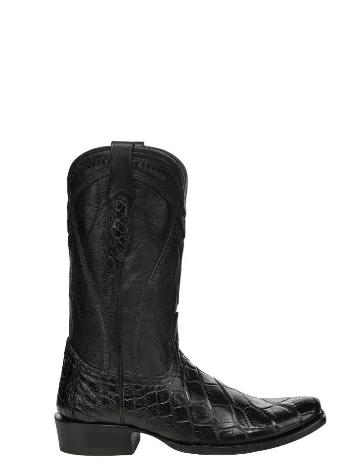 CORRAL BOOTS Boots Corral Men's Black Alligator Inlay Exotic Cowboy Boots A5104