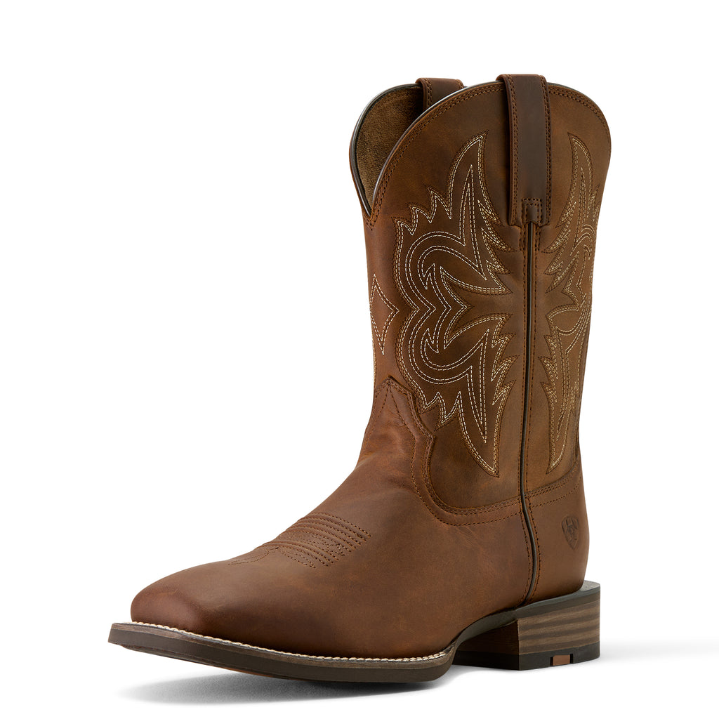 Ariat Men's Distressed Brown Western Big Rig Wide Square Toe Cowboy Boot 10063869