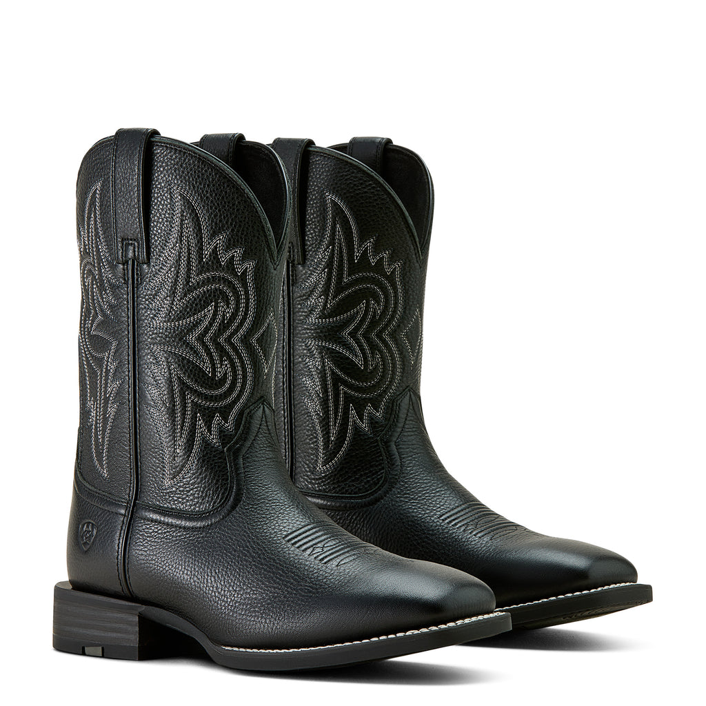 Ariat Men's Black Deertan Western Big Rig Wide Square Toe Cowboy Boot 10063870
