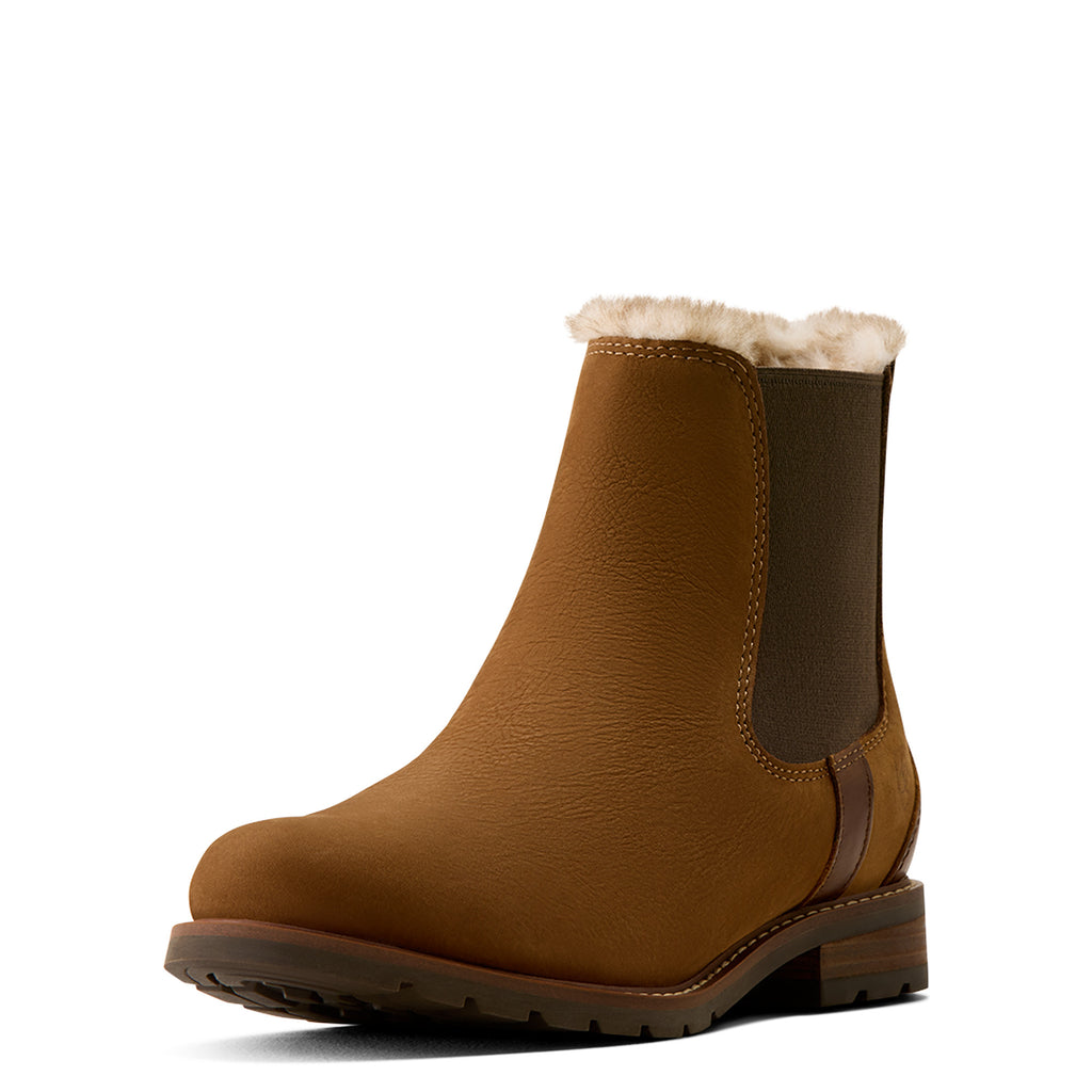 Ariat Women's Amber Brown Wexford Sherpa Waterproof Chelsea Boot 10063876