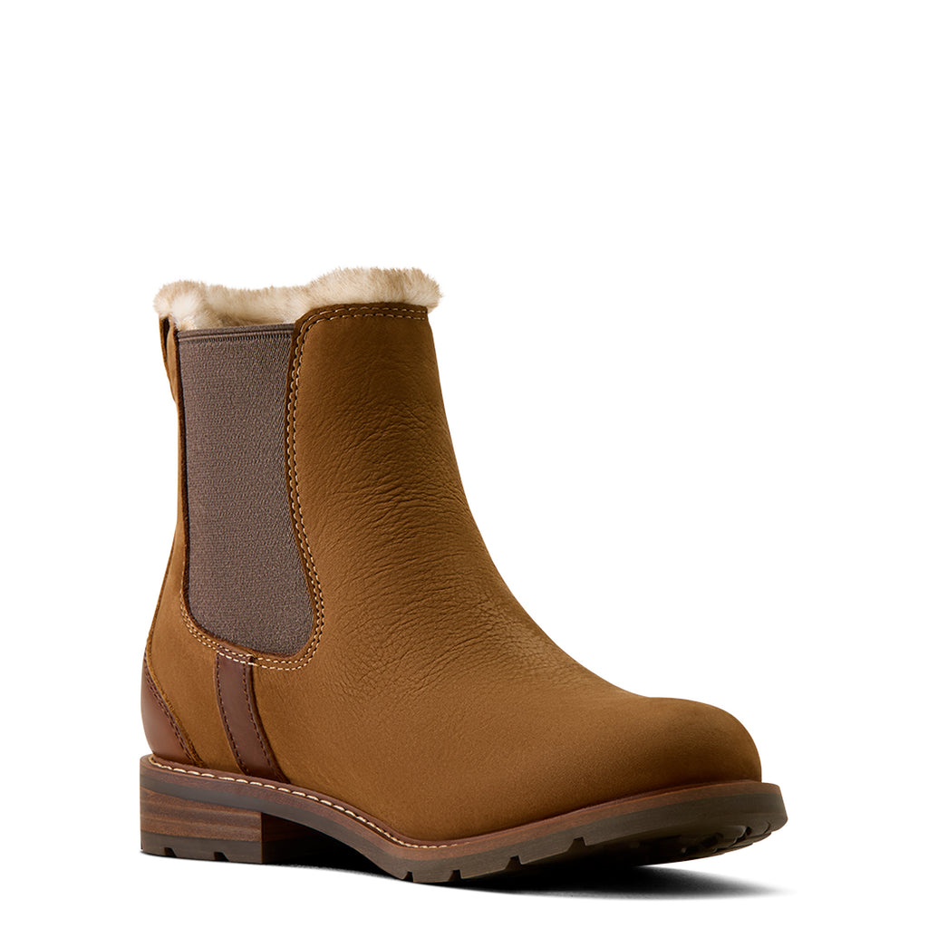 Ariat Women's Amber Brown Wexford Sherpa Waterproof Chelsea Boot 10063876