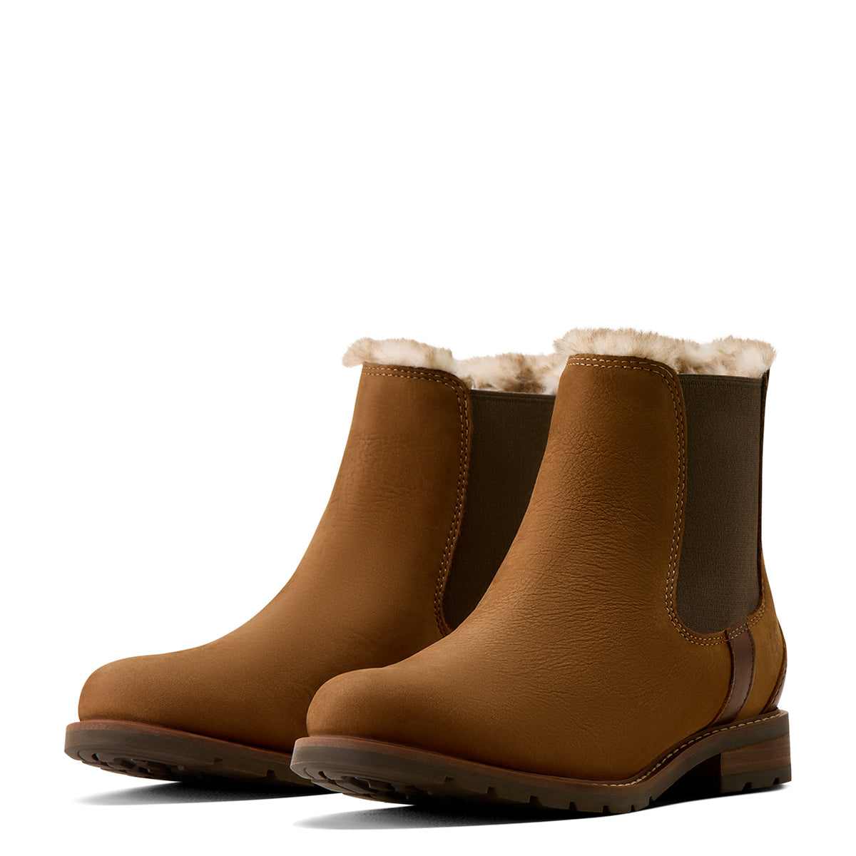 Ariat Women's Amber Brown Wexford Sherpa Waterproof Chelsea Boot 10063876