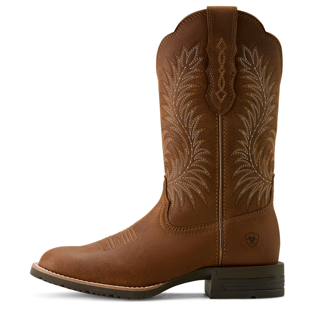 Ariat Women's Frontier Brown Hybrid Ranchward Square Toe Western Boot 10063901