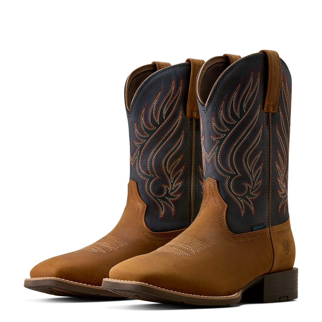 Ariat Men's Tanbark Sport Riggs Waterproof Wide Square Toe Cowboy Boot 10080270
