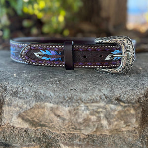 Alamo Saddlery Belts 1.5" Straight Feather Belt