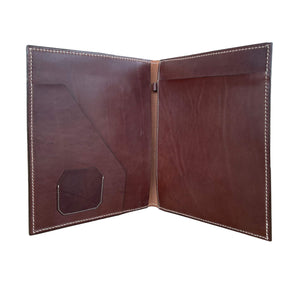 Alamo Saddlery Portfolios Large portfolio rough out chocolate leather with spots
