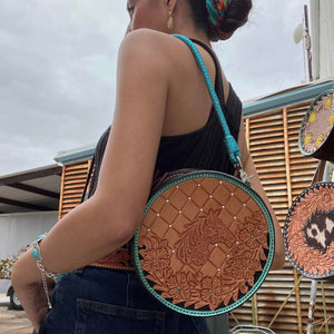 Alamo Saddlery Purse 8" Quarter Horse Canteen Handbag