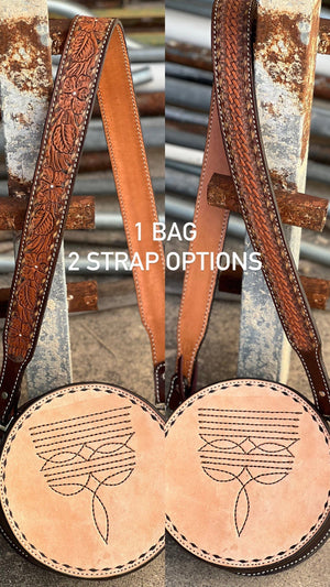 Alamo Saddlery Purse (pre-order) Golden leather (2 sided strap) The Cowboy Stitch Canteen bag