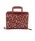 Alamo Saddlery Travel Cowboy Briefcase toast leather oak leaf tooling with background paint