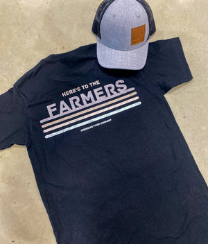 American Farm Company Shirts 'Here's To the Farmers' Black Tee