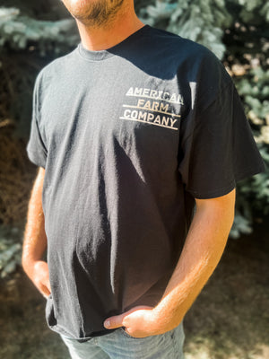 American Farm Company Shirts 'Here's To the Farmers' Black Tee