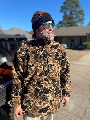 American Flyway Waterfowl AFW 1/4 Zip Ultra Quiet OSC Sherpa Fleece Pullover