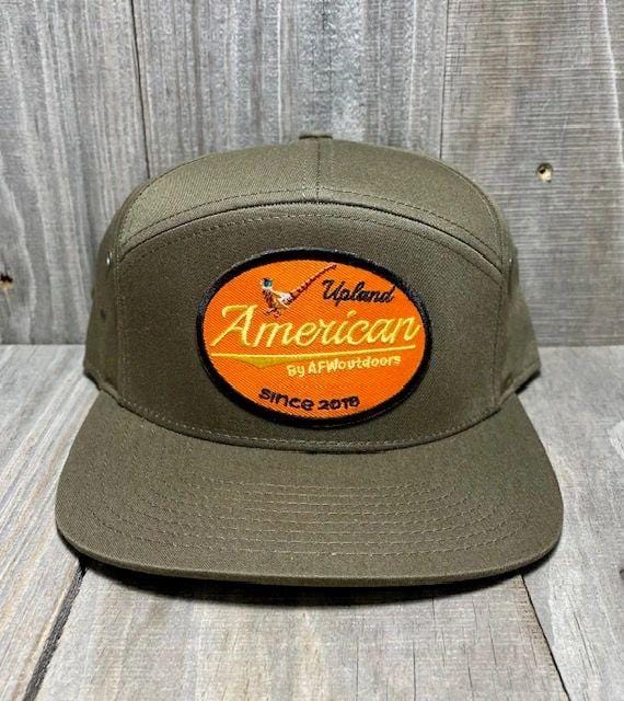 American Flyway Waterfowl Hats 7 Panel Upland Patch All Loden Cap