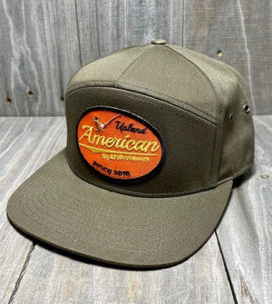 American Flyway Waterfowl Hats 7 Panel Upland Patch All Loden Cap