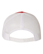 American Flyway Waterfowl Hats AFW Fishing Patch Hat - Red - White Snapback Trucker