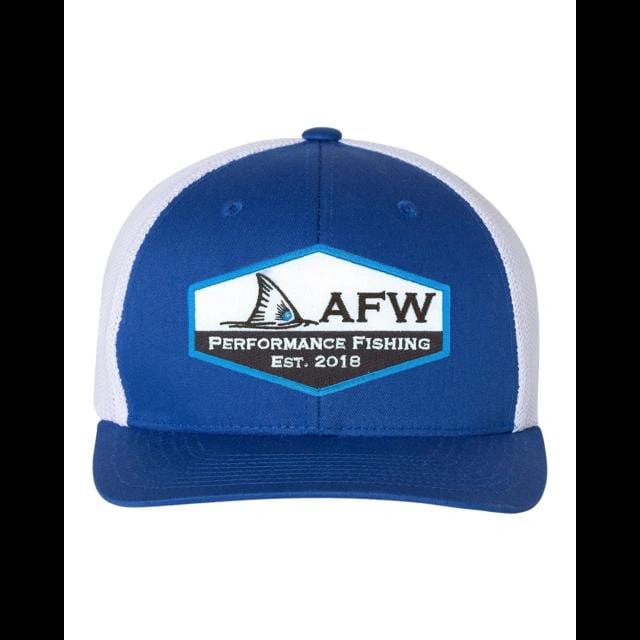 American Flyway Waterfowl Hats AFW Fishing Patch Hat - Royal - White Flextfit