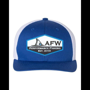 American Flyway Waterfowl Hats AFW Fishing Patch Hat - Royal - White Flextfit