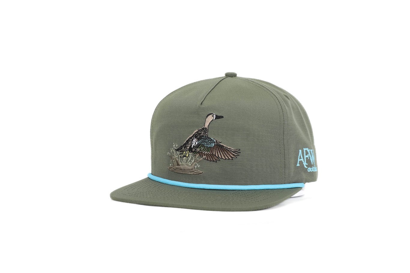 American Flyway Waterfowl Hats Moss Green Blue Wing Teal RipStop Hat
